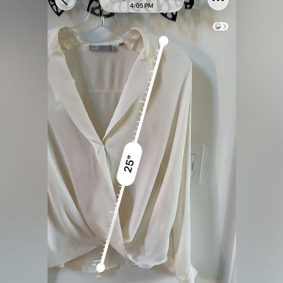 Vince Silk Blouse Ivory 2 NWOT - Picture 11 of 14
